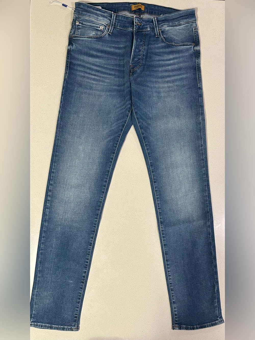 NWT Jack & Jones Men’s Mid Wash Straight-Leg Jeans, Blue, 32x 34